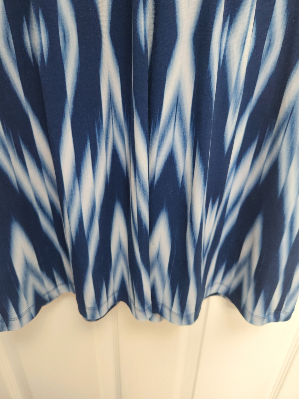 Calvin Klein Blue And White Pleated Shift Dress - Picture 7 of 7